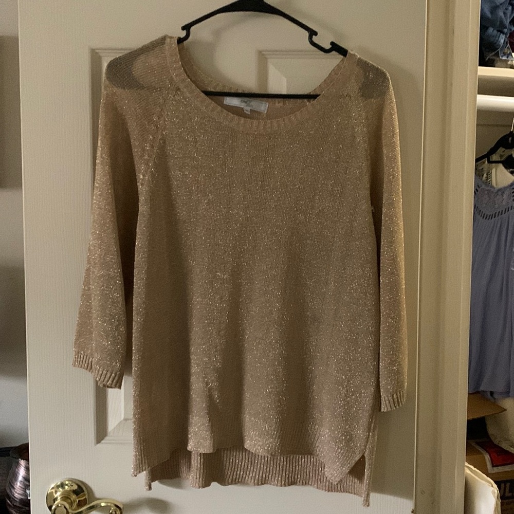 Gold sheer shirt, size Medium